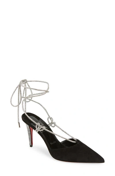Christian Louboutin Astrid Pointed Toe Pump In T023 Black/ Cry/ Lin Black