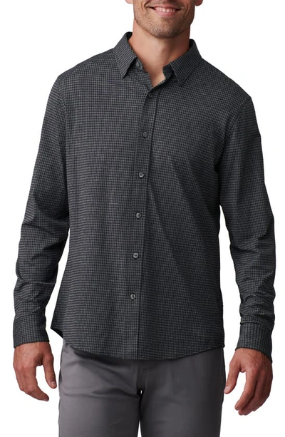 Rhone Commuter Checkered Shirt In Navy/ Gray Check