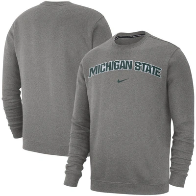 Nike Heather Gray Michigan State Spartans Club Fleece Sweatshirt