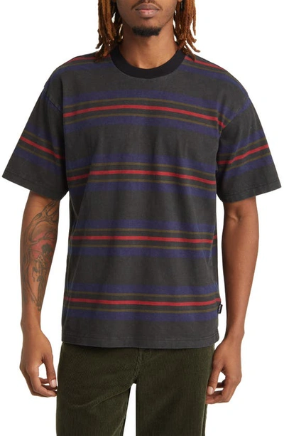 Carhartt Oregon Stripe Organic Cotton T-shirt In Black