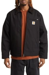 Carhartt Detroit Organic Cotton Canvas Worker Jacket In Black / Black Rigid