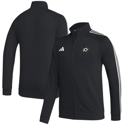 Adidas Originals Adidas  Black Dallas Stars Raglan Full-zip Track Jacket