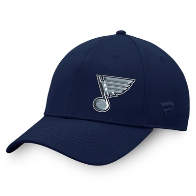 Fanatics Branded  Navy St. Louis Blues Authentic Pro Road Side Logo Adjustable Hat