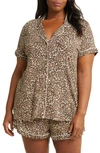 Nordstrom Moonlight Eco Short Pajamas In Tan Leopard Spots