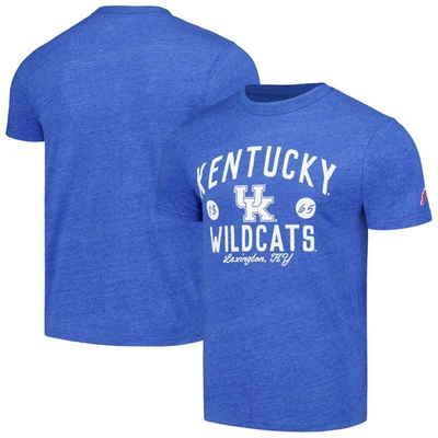 League Collegiate Wear Heather Royal Kentucky Wildcats Bendy Arch Victory Falls Tri-blend T-shirt
