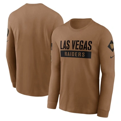 Nike Brown Las Vegas Raiders 2023 Salute To Service Long Sleeve T-shirt