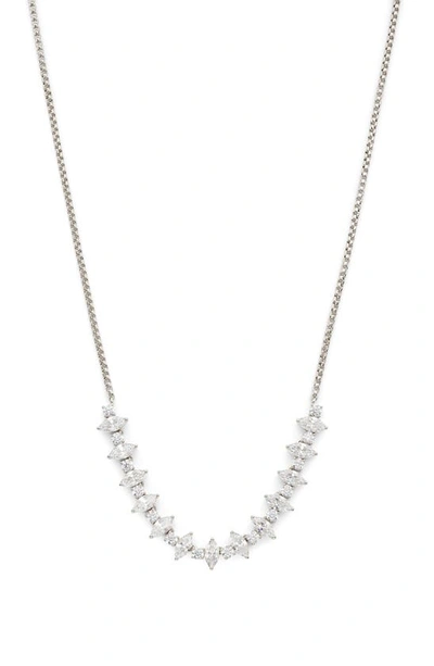 Nadri Chloe Cz Frontal Necklace In Rhodium