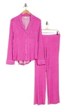 Nordstrom Rack Tranquility Long Sleeve Shirt & Pants Two-piece Pajama Set In Purple Orchid Foulard Dot