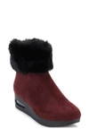Dkny Faux Fur Wedge Bootie In Multi