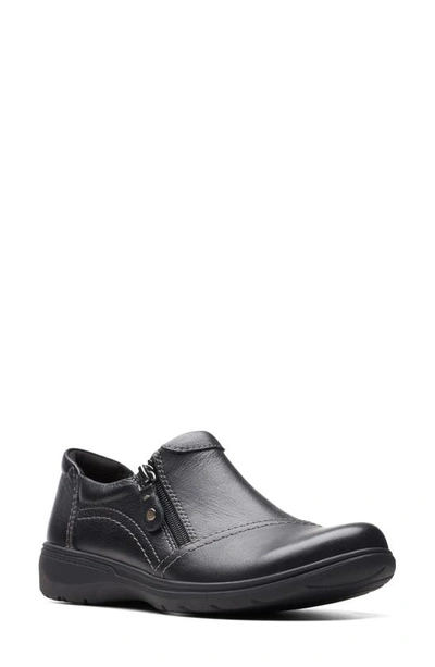 Clarks Carleigh Ray Slip-on Shoe In Black Leather