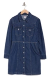 Levi's® Flynn Western Long Sleeve Button Front Denim Dress In A New York Moment