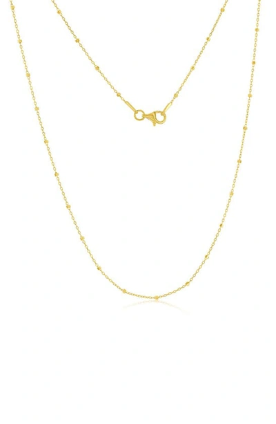 Simona Beaded Diamond-cut Chain Necklace In Gold