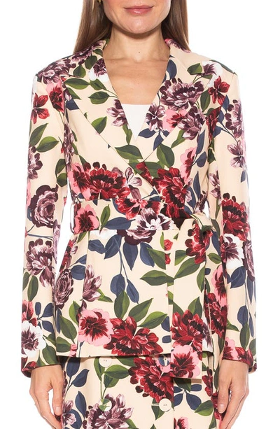 Alexia Admor Olya Jacket Blazer In Beige Floral