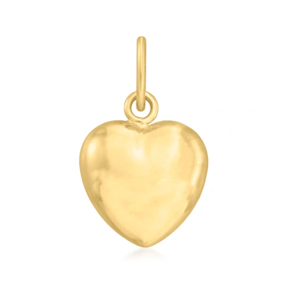 Ross-simons 14kt Yellow Gold Puffed Heart Pendant