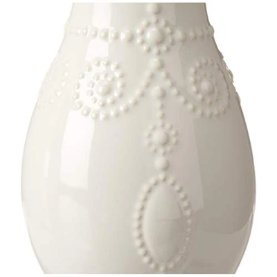 Lenox White French Perle 8" Fluted Vase, 1.85 Lb