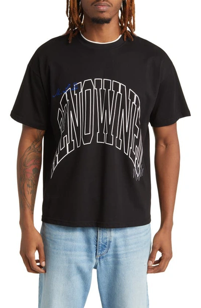 Renowned Arch Logo Double Neck Graphic T-shirt In Black
