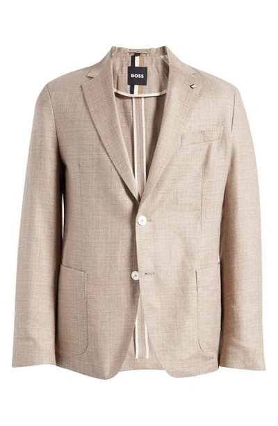 Hugo Boss Hanry Linen & Virgin Wool Sport Coat In Light Beige