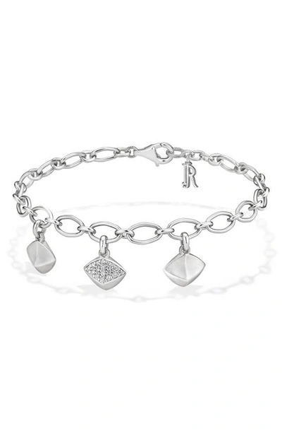 Judith Ripka Iris Diamond Charm Bracelet In Silver