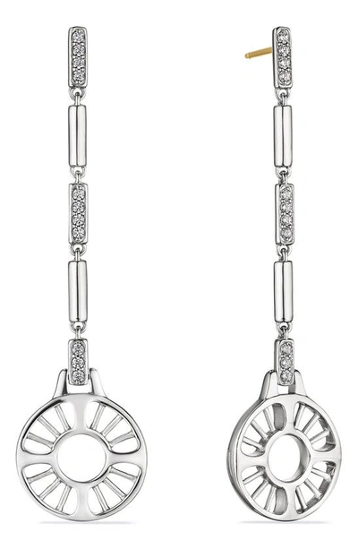 Judith Ripka Cielo Diamond Linear Drop Earrings In Silver