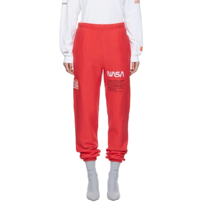 Heron Preston Red Fleece Lounge Pants