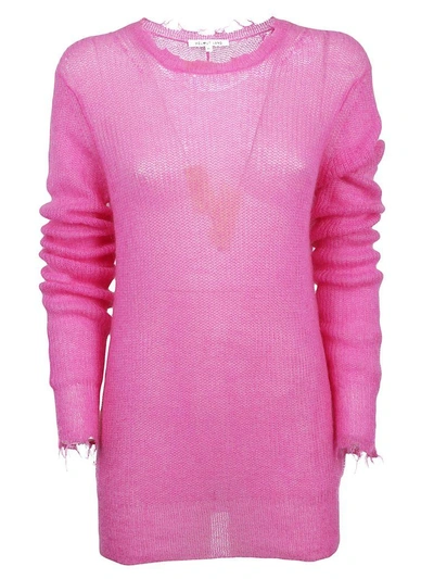 Helmut Lang Distressed Sweater In Wkv Rosa