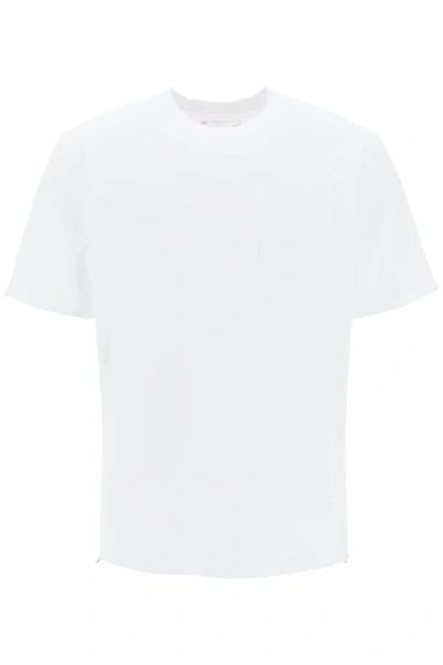 Sacai Side Zip T-shirt In White