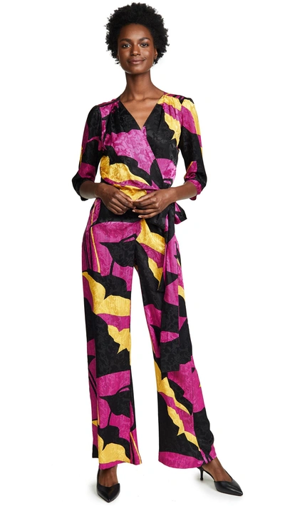 Warm Wrap Jumpsuit In Electric Orchid