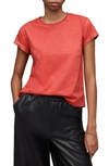 Allsaints Anna Cotton T-shirt In Cranberry Red