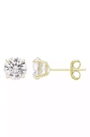 A & M 14k Gold Cubic Zirconia 4mm Stud Earrings