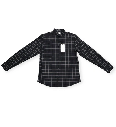 Selected Men's Wogrid Shirt Long Sleeve In Checkered Black In Multi