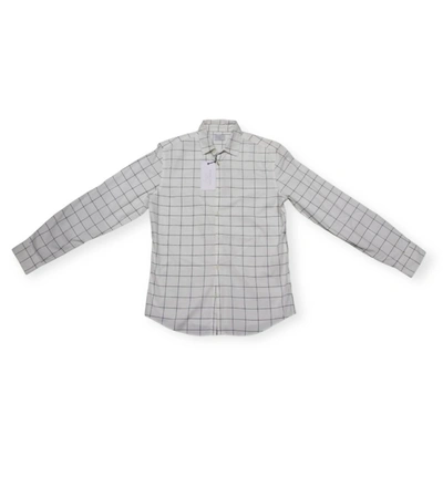 Selected Men's Wogrid Shirt Long Sleeve In Checkered White In Multi