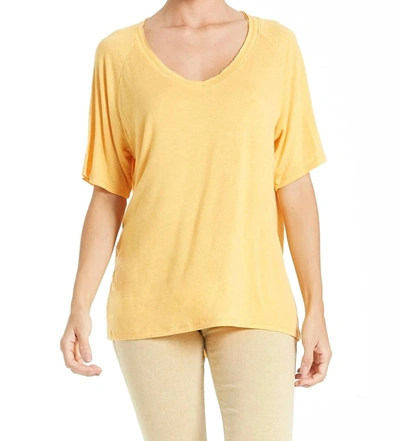 Another Love Taylor Raglan Sleeve Top In Marigold In Gold