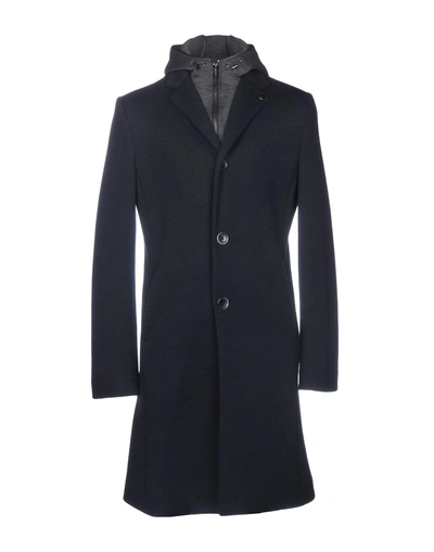 Emporio Armani Coat In Dark Blue