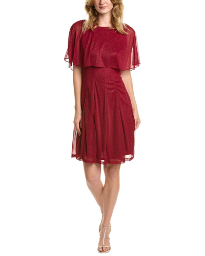 Maison Tara Roller Glitter A-line Dress In Red