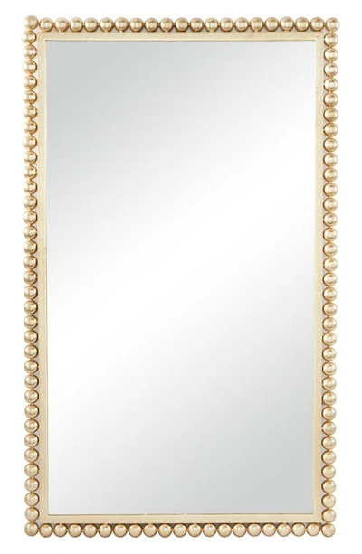 Vivian Lune Home Bead Frame Wall Mirror In Gold