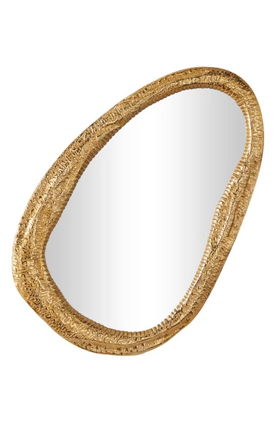Vivian Lune Home Abstract Oval Wall Mirror In Gold