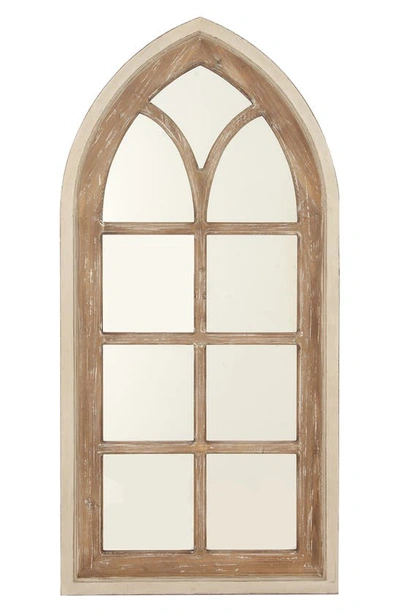 Sonoma Sage Home Brown Wood Window Pane Inspired Wall Mirror