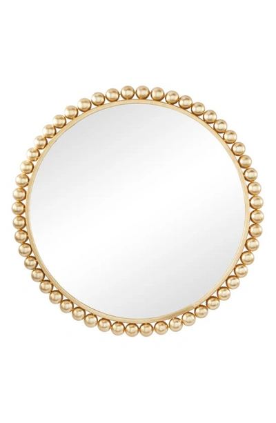 Vivian Lune Home Bead Frame Wall Mirror In Gold