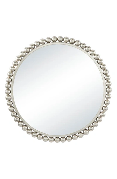 Vivian Lune Home Bead Wall Mirror In Silver