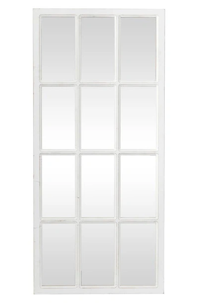 Sonoma Sage Home White Wood Window Pane Inspired Wall Mirror