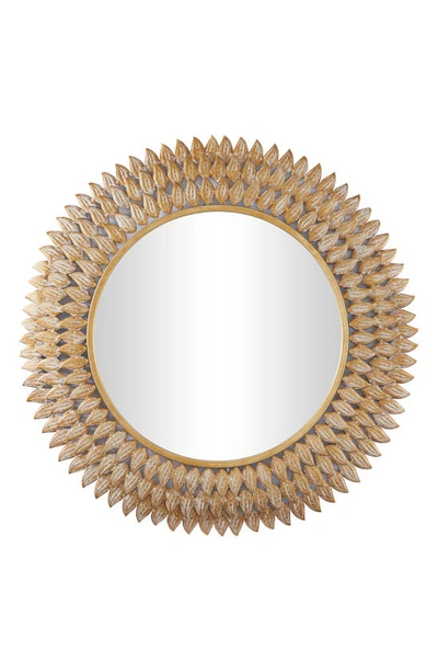 Vivian Lune Home Radial Leaf Wall Mirror In Gold