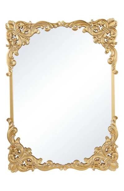 Vivian Lune Home Carved Wall Mirror In Gold