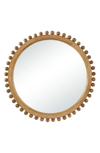 Vivian Lune Home Bead Trim Wooden Wall Mirror In Gold