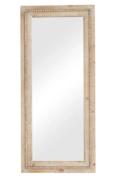 Ginger Birch Studio Brown Wood Distressed Wall Mirror In Neutral