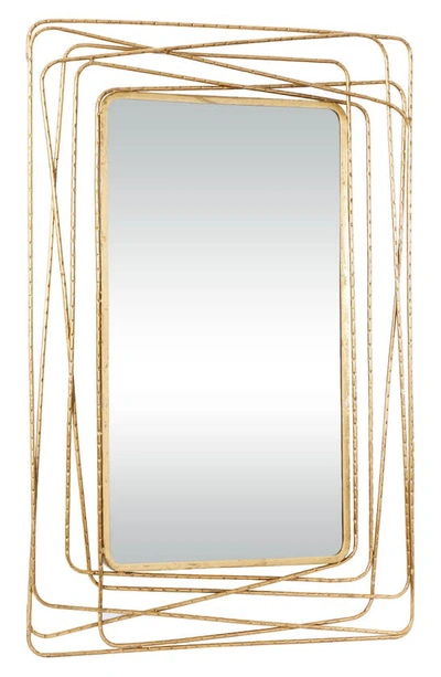 Vivian Lune Home Abstract Rectangular Wall Mirror In Gold