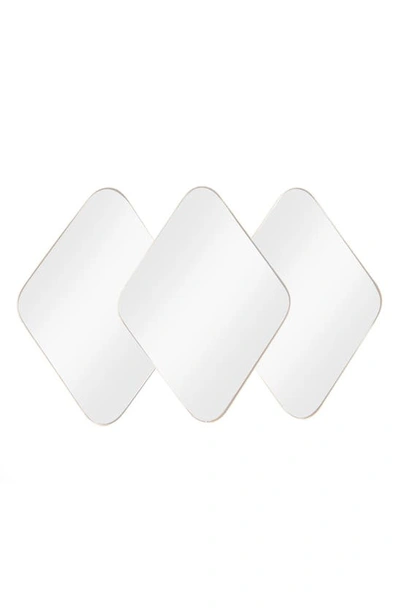 Vivian Lune Home Diamond Trio Wall Mirror In White