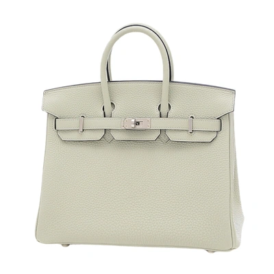 Hermes Hermès Birkin 25 White Leather Handbag ()