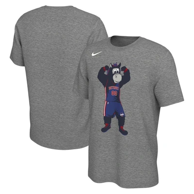 Nike Unisex  Heather Charcoal Detroit Pistons Team Mascot T-shirt