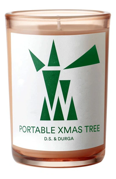 D.s. & Durga Portable Xmas Tree Scented Candle, 7 oz In Green