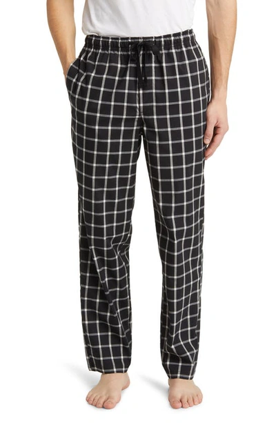 Nordstrom Woven Pajama Pants In Black Plaza Plaid
